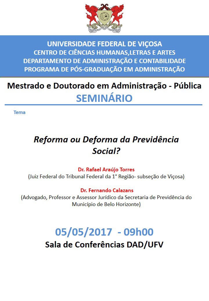 Seminario sobre Reforma da Previdência